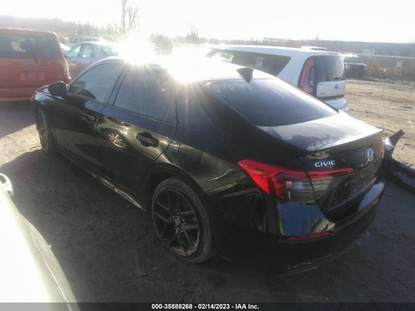 2022 HONDA CIVIC SEDAN SPORT VIN: 2HGFE2F5XNH534413