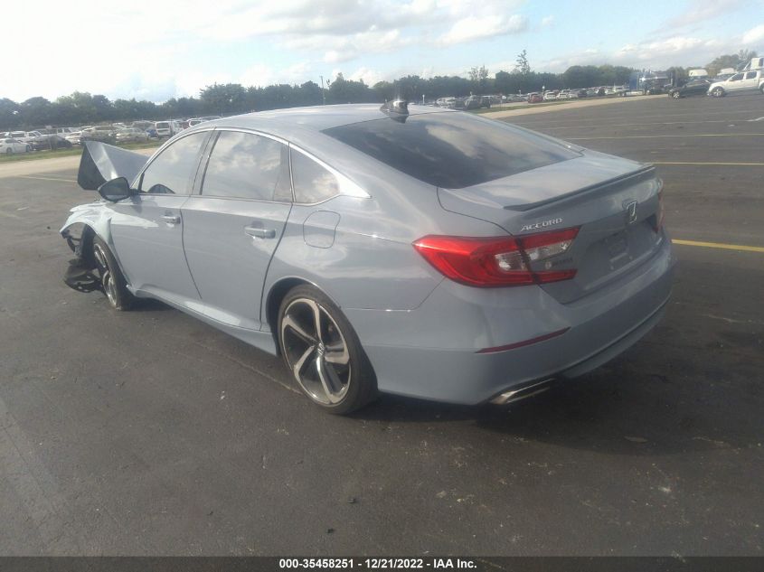 2022 HONDA ACCORD SEDAN SPORT VIN: 1HGCV1F39NA032504