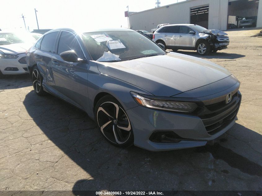 2022 HONDA ACCORD SEDAN SPORT VIN: 1HGCV1F34NA021457