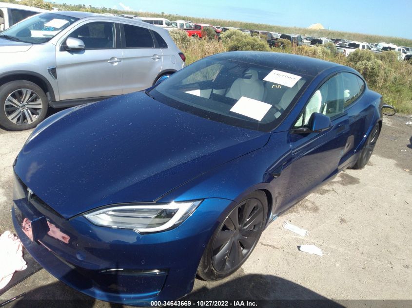 2022 TESLA MODEL S VIN: 5YJSA1E57NF467571