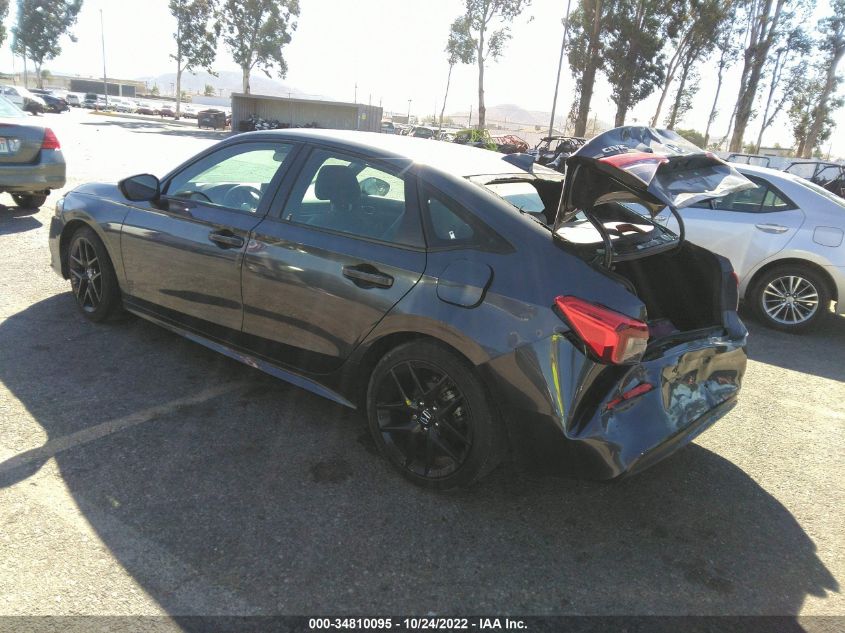 2022 HONDA CIVIC SEDAN SPORT VIN: 2HGFE2F57NH525832