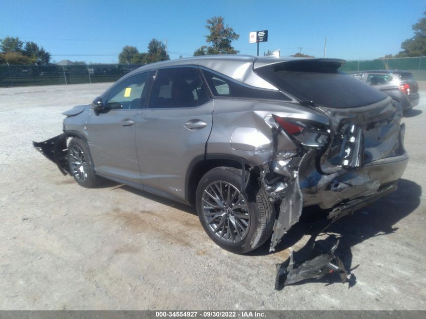 2022 LEXUS RX RX 450H F SPORT HANDLING VIN: 2T2YGMDAXNC081669