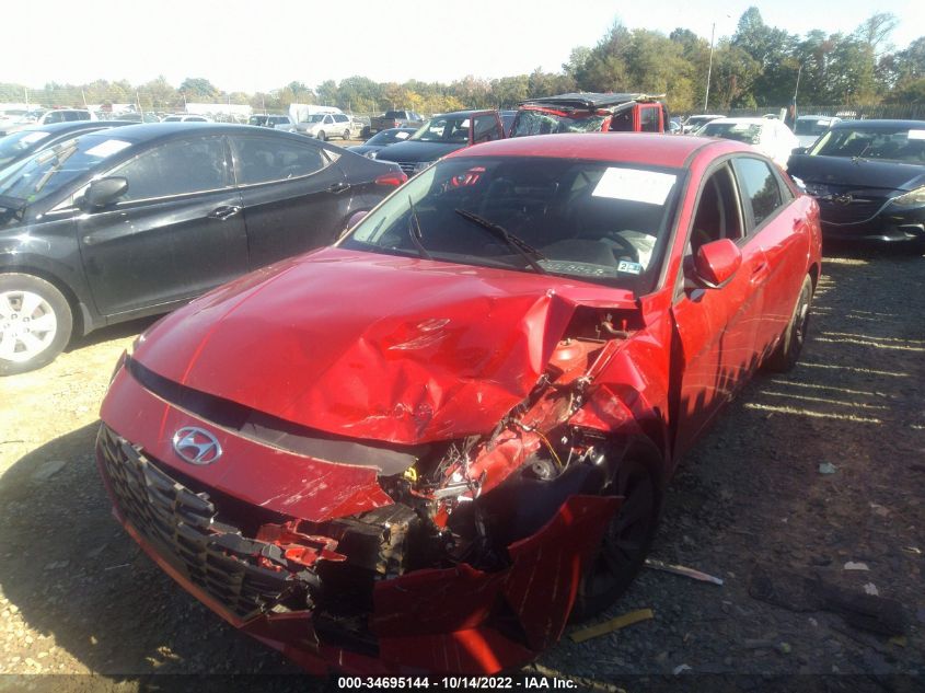 2021 HYUNDAI ELANTRA SEL VIN: 5NPLS4AGXMH007587