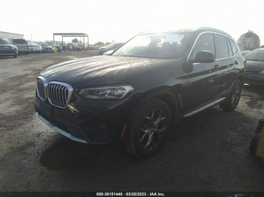 2022 BMW X3 SDRIVE30I VIN: 5UX43DP05N9M55675