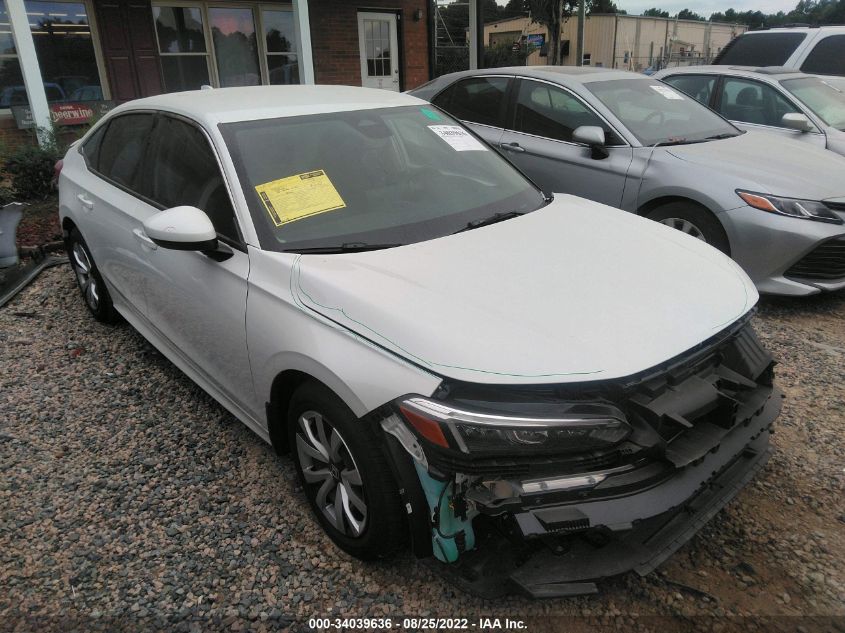 2022 HONDA CIVIC SEDAN LX VIN: 2HGFE2F24NH529486