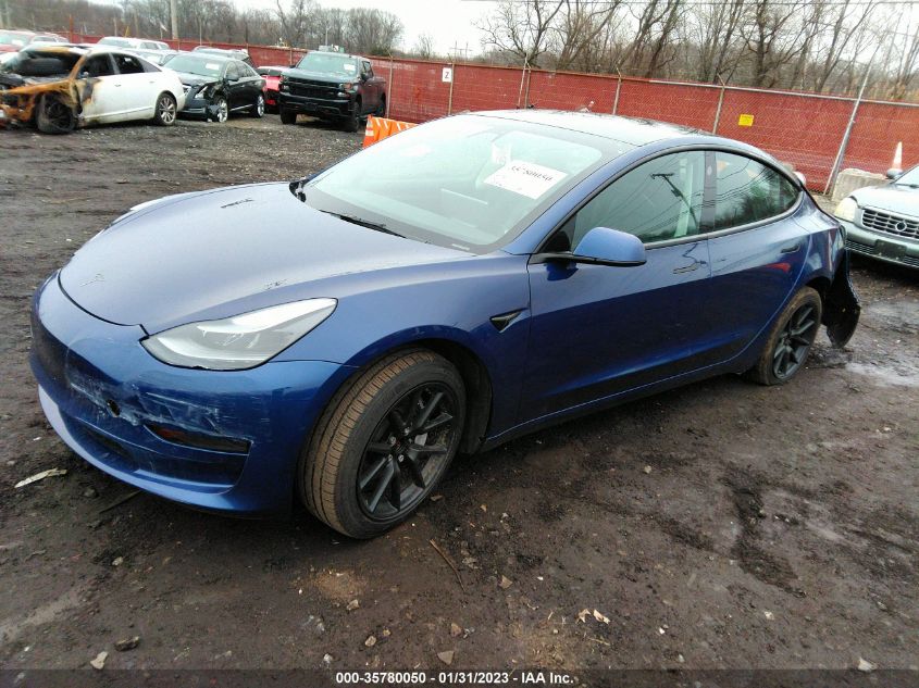 2022 TESLA MODEL 3 LONG RANGE VIN: 5YJ3E1EB9NF109130