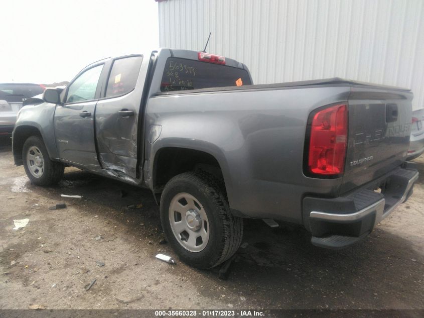2021 CHEVROLET COLORADO 2WD WORK TRUCK VIN: 1GCGSBEA8M1282488