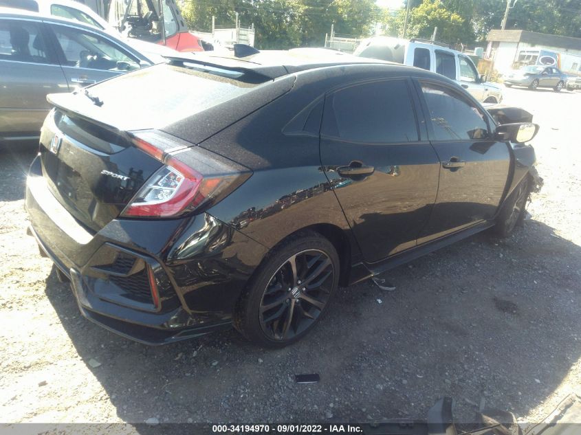 2021 HONDA CIVIC HATCHBACK SPORT VIN: SHHFK7H4XMU410587
