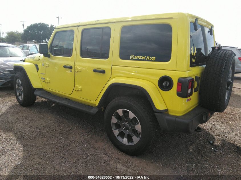 2022 JEEP WRANGLER UNLIMITED SAHARA VIN: 1C4HJXEN2NW244881