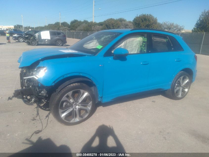 2021 AUDI Q3 S LINE PREMIUM PLUS VIN: WA1EECF37M1022386