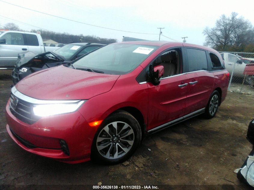 2022 HONDA ODYSSEY EX-L VIN: 5FNRL6H70NB034595