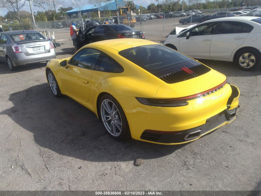 2022 PORSCHE 911 CARRERA VIN: WP0AA2A97NS205756