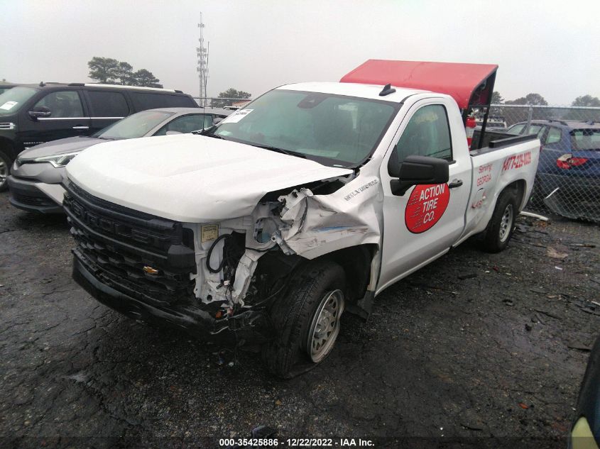 2022 CHEVROLET SILVERADO 1500 WORK TRUCK VIN: 3GCNAAED2NG549643