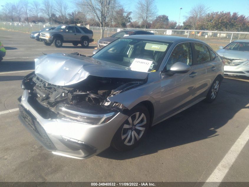 2022 HONDA CIVIC SEDAN LX VIN: 2HGFE2F28NH529958
