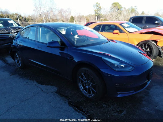 2022 TESLA MODEL 3 LONG RANGE VIN: 5YJ3E1EB7NF265523