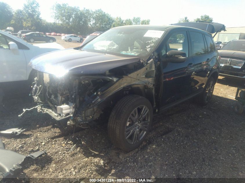 2021 HONDA PASSPORT EX-L VIN: 5FNYF8H54MB000722