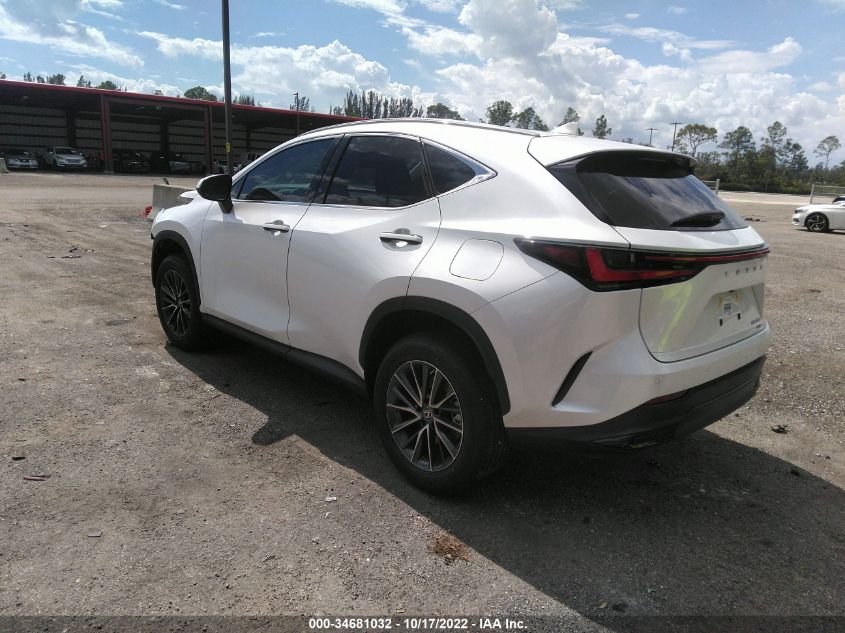 2022 LEXUS NX NX 350 PREMIUM VIN: 2T2GGCEZXNC012863