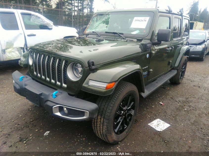 2022 JEEP WRANGLER 4XE UNLIMITED SAHARA VIN: 1C4JJXP62NW198489