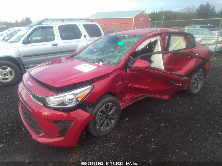 2022 KIA RIO S VIN: 3KPA24AD6NE443727