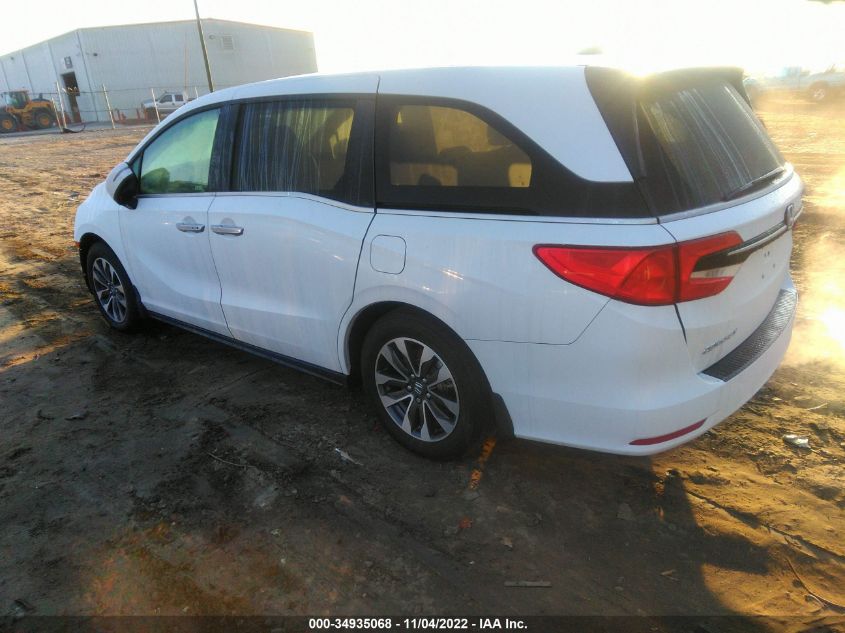 2022 HONDA ODYSSEY EX-L VIN: 5FNRL6H74NB021932