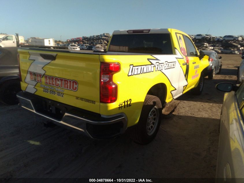 2022 CHEVROLET SILVERADO 1500 LTD WORK TRUCK VIN: 1GCRWAEK1NZ199309