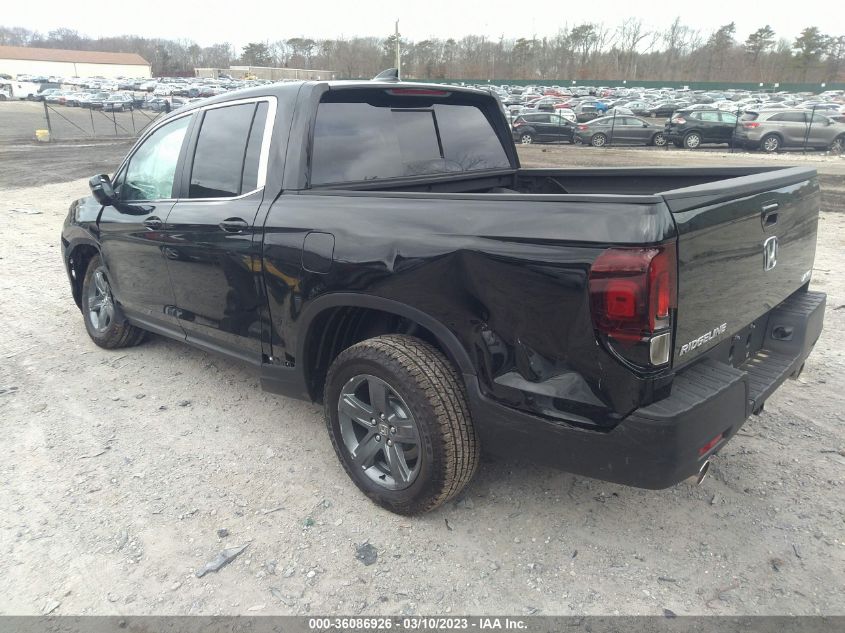 2023 HONDA RIDGELINE RTL VIN: 5FPYK3F59PB016833