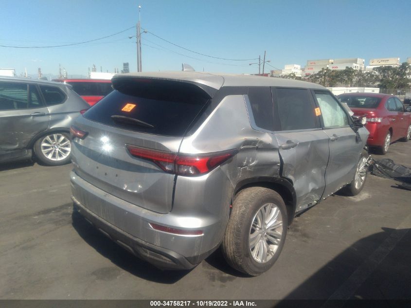 2022 MITSUBISHI OUTLANDER ES VIN: JA4J3TA8XNZ032257