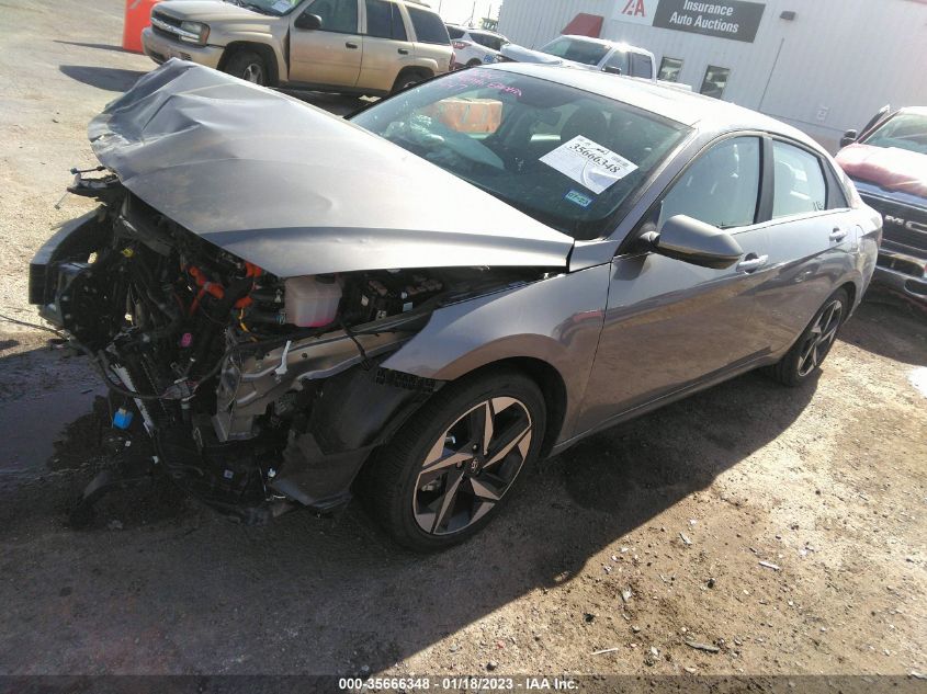 2022 HYUNDAI ELANTRA HYBRID LIMITED VIN: KMHLN4AJ0NU030947