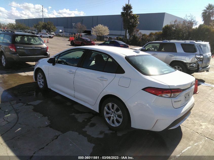 2022 TOYOTA COROLLA LE VIN: 5YFEPMAE6NP275257