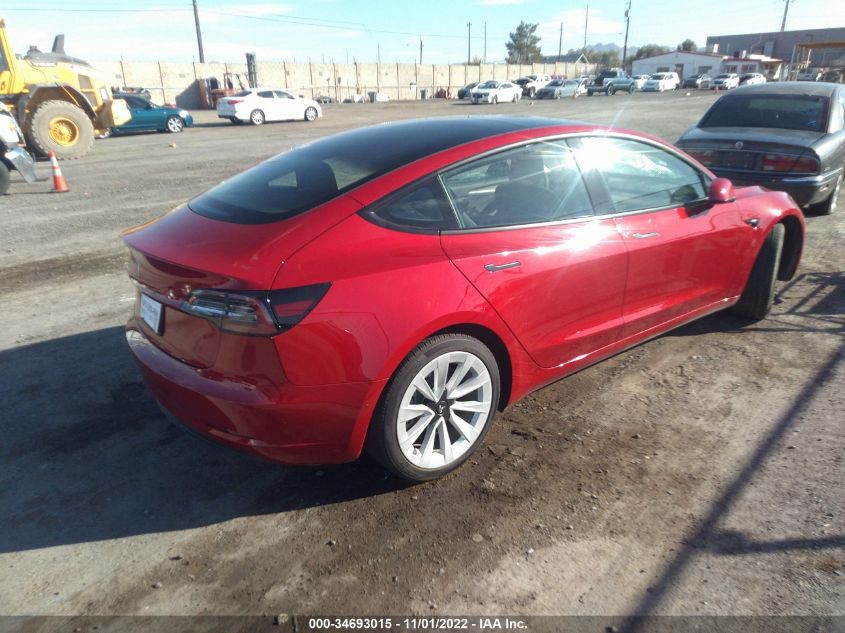 2021 TESLA MODEL 3 STANDARD RANGE PLUS VIN: 5YJ3E1EA7MF073850