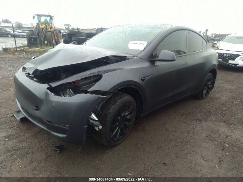 2021 TESLA MODEL Y LONG RANGE VIN: 5YJYGDEE9MF275531
