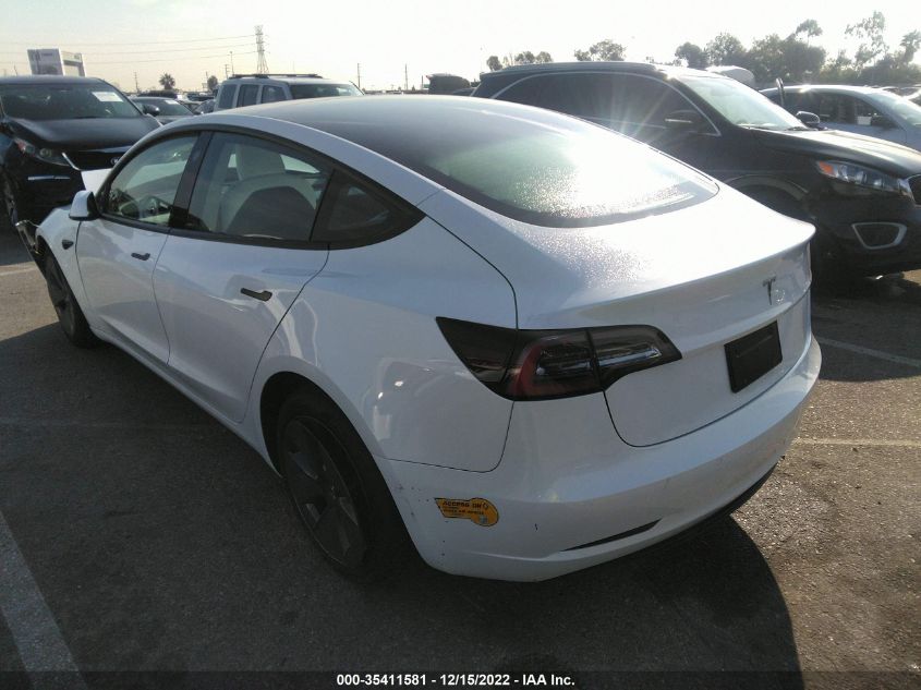 2022 TESLA MODEL 3 VIN: 5YJ3E1EA6NF317733