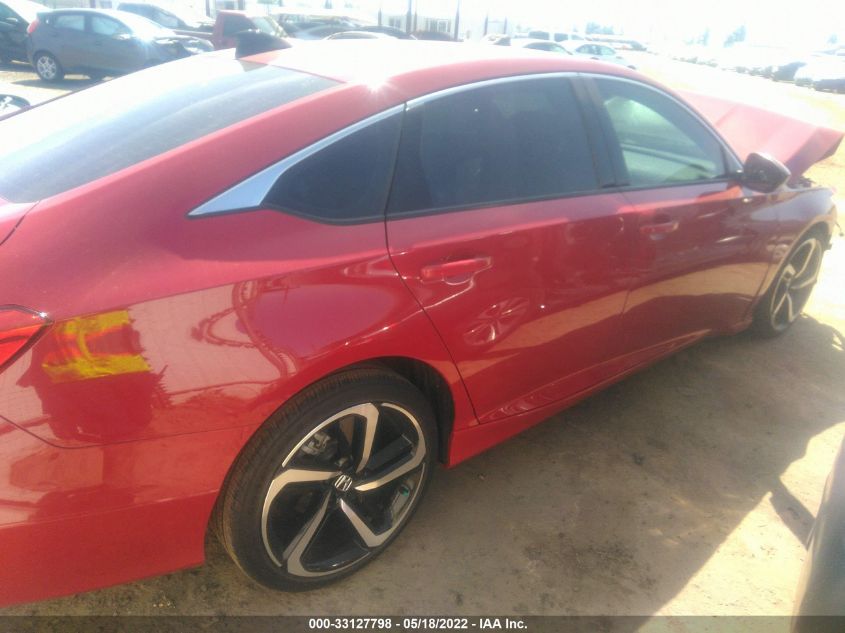 2021 HONDA ACCORD SEDAN SPORT VIN: 1HGCV1F34MA074609