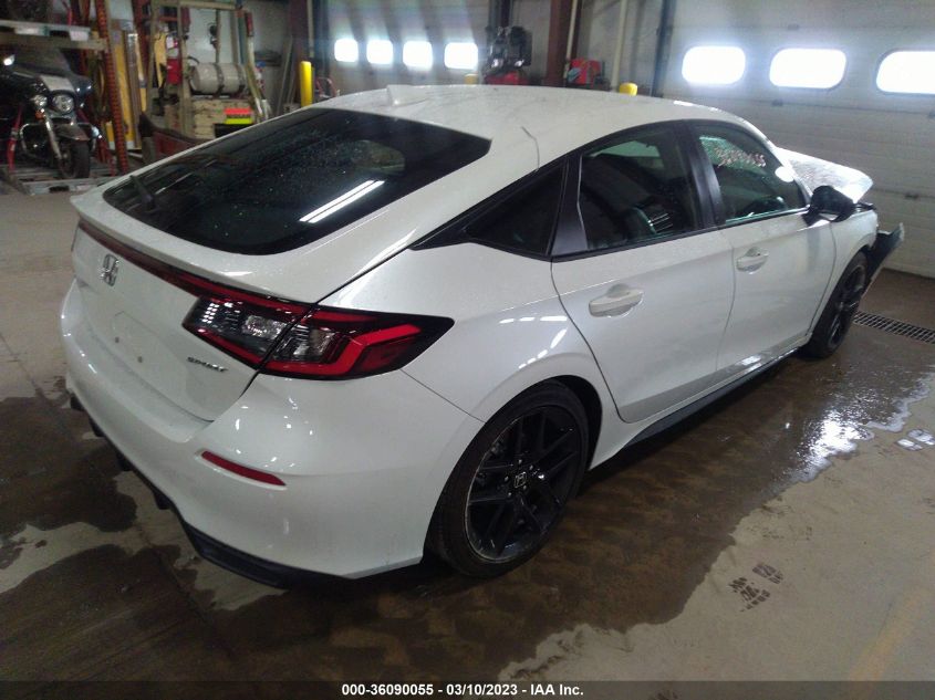 2022 HONDA CIVIC HATCHBACK SPORT VIN: 19XFL2H81NE016214