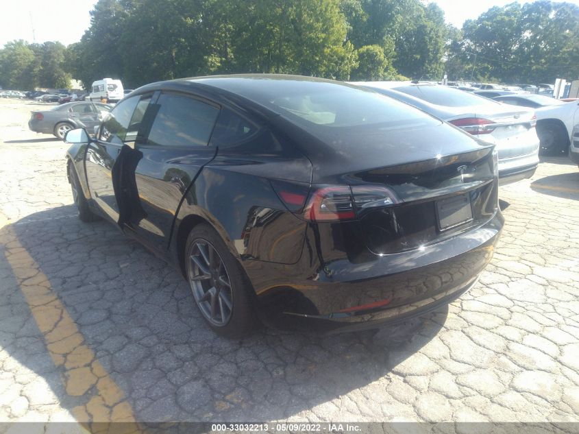 2021 TESLA MODEL 3 STANDARD RANGE PLUS VIN: 5YJ3E1EAXMF041507