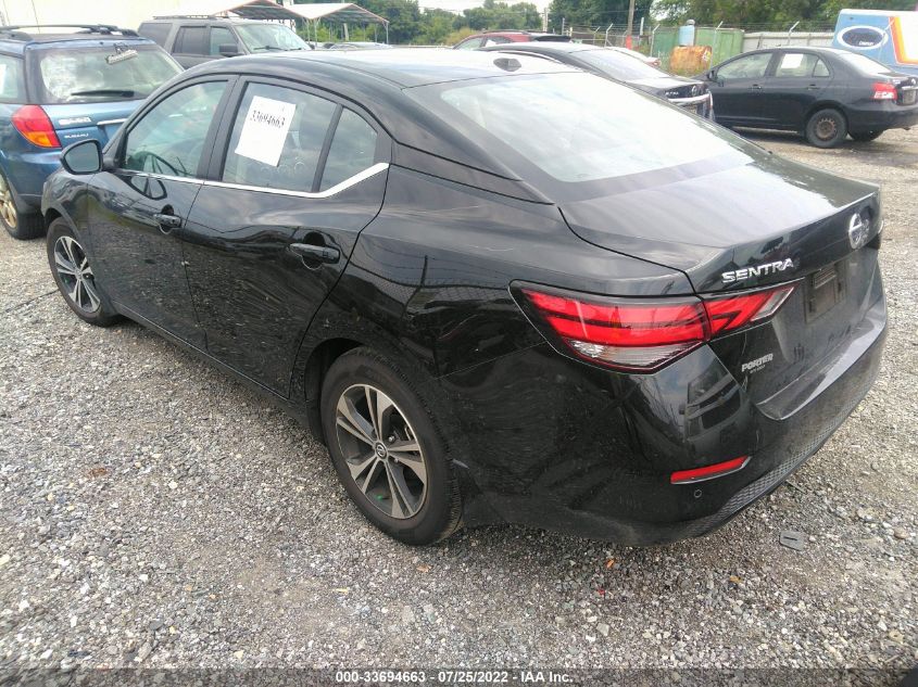 2022 NISSAN SENTRA SV VIN: 3N1AB8CV9NY233590