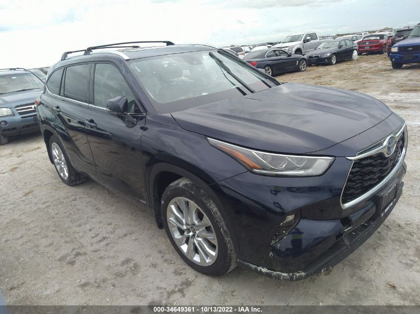 2022 TOYOTA HIGHLANDER HYBRID LIMITED VIN: 5TDXBRCH8NS556303