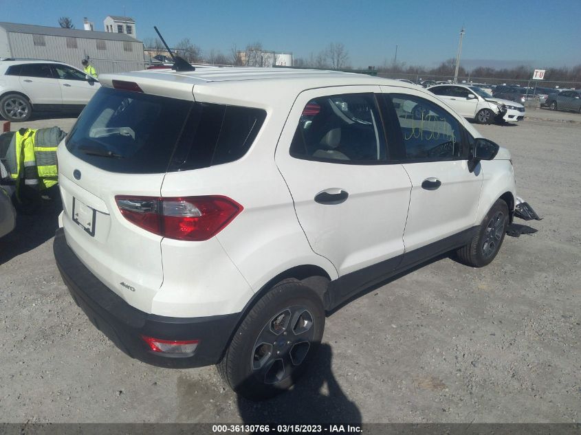 2022 FORD ECOSPORT S VIN: MAJ6S3FL5NC468857