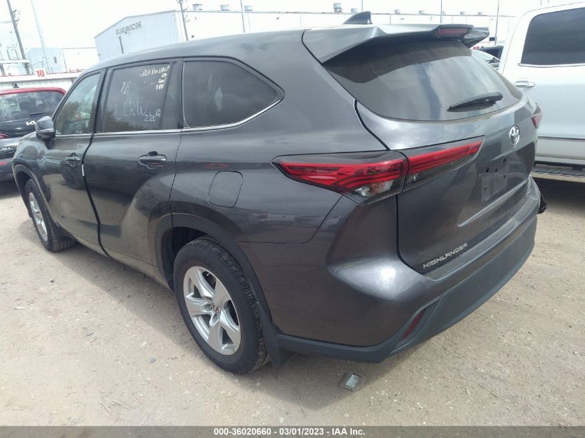2022 TOYOTA HIGHLANDER LE VIN: 5TDBZRBH1NS560734
