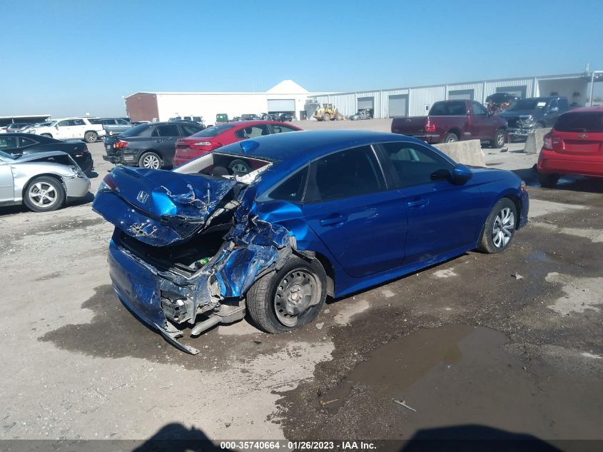 2022 HONDA CIVIC SEDAN LX VIN: 2HGFE2F2XNH548558