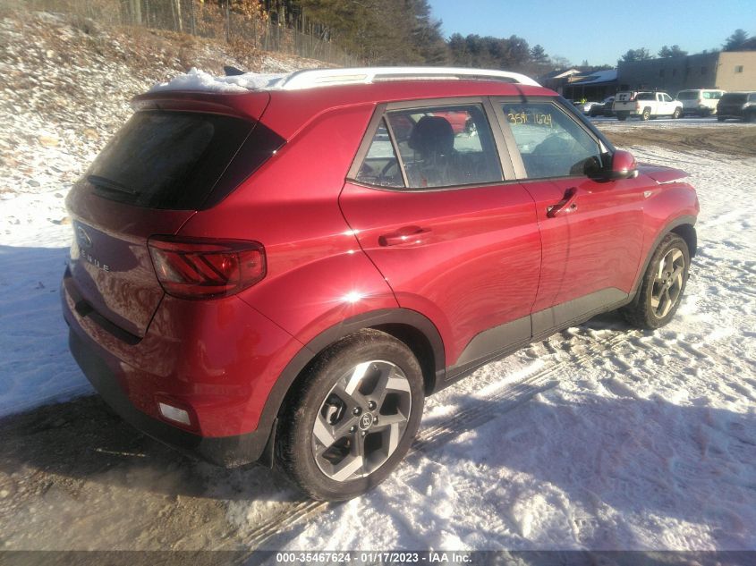 2022 HYUNDAI VENUE SEL VIN: KMHRC8A36NU200169