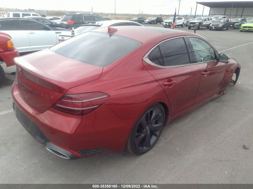 2022 GENESIS G70 3.3T VIN: KMTG54TE5NU090357