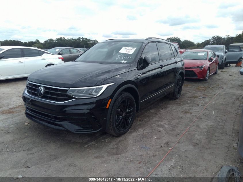 2022 VOLKSWAGEN TIGUAN SE R-LINE BLACK VIN: 3VVCB7AX4NM079531