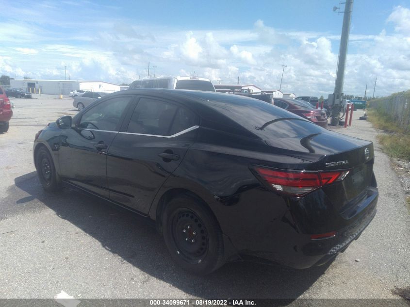 2020 NISSAN SENTRA S VIN: 3N1AB8BV9LY308027