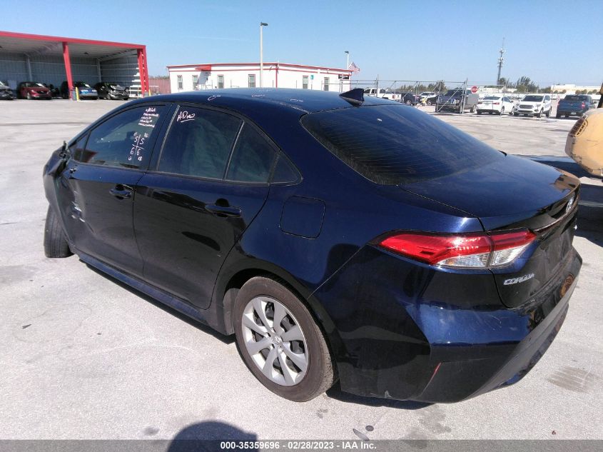 2022 TOYOTA COROLLA LE VIN: JTDEPMAE4NJ191698