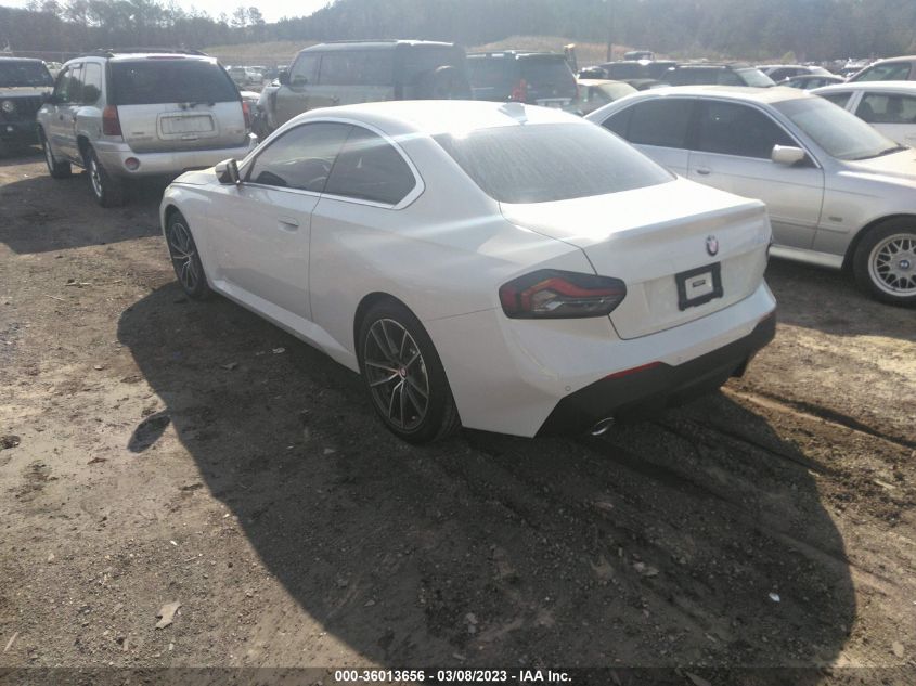 2022 BMW 2 SERIES 230I VIN: 3MW23CM09N8C66381