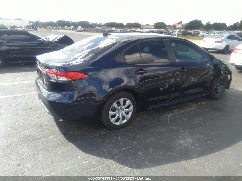 2022 TOYOTA COROLLA LE VIN: 5YFEPMAE8NP361783