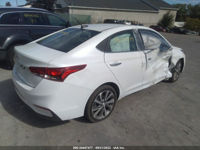 2022 HYUNDAI ACCENT LIMITED VIN: 3KPC34A69NE170502