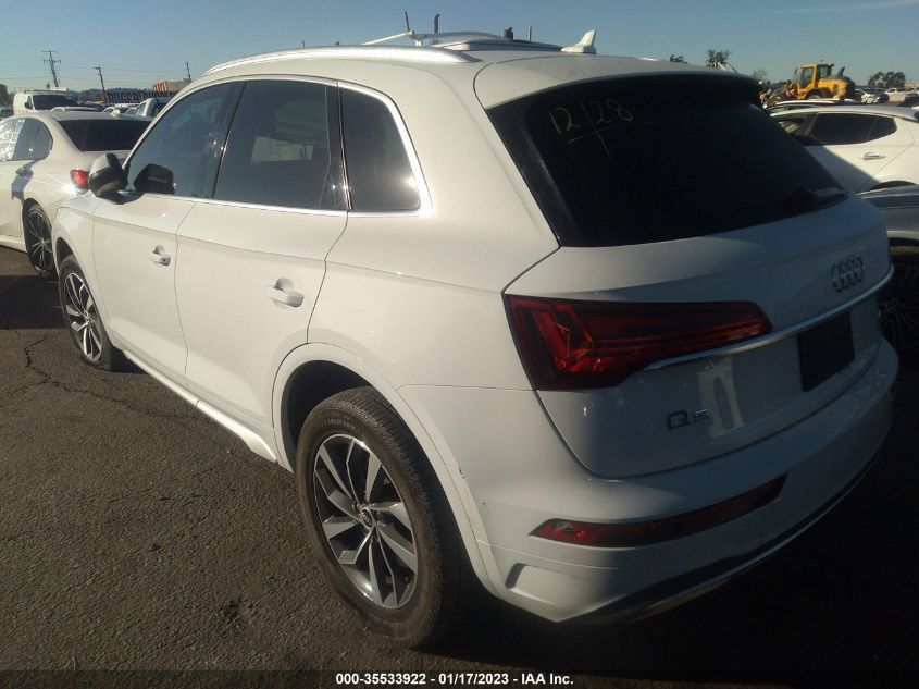 2021 AUDI Q5 PREMIUM VIN: WA1AAAFYXM2032155