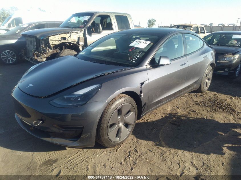 2022 TESLA MODEL 3 VIN: 5YJ3E1EA1NF349456